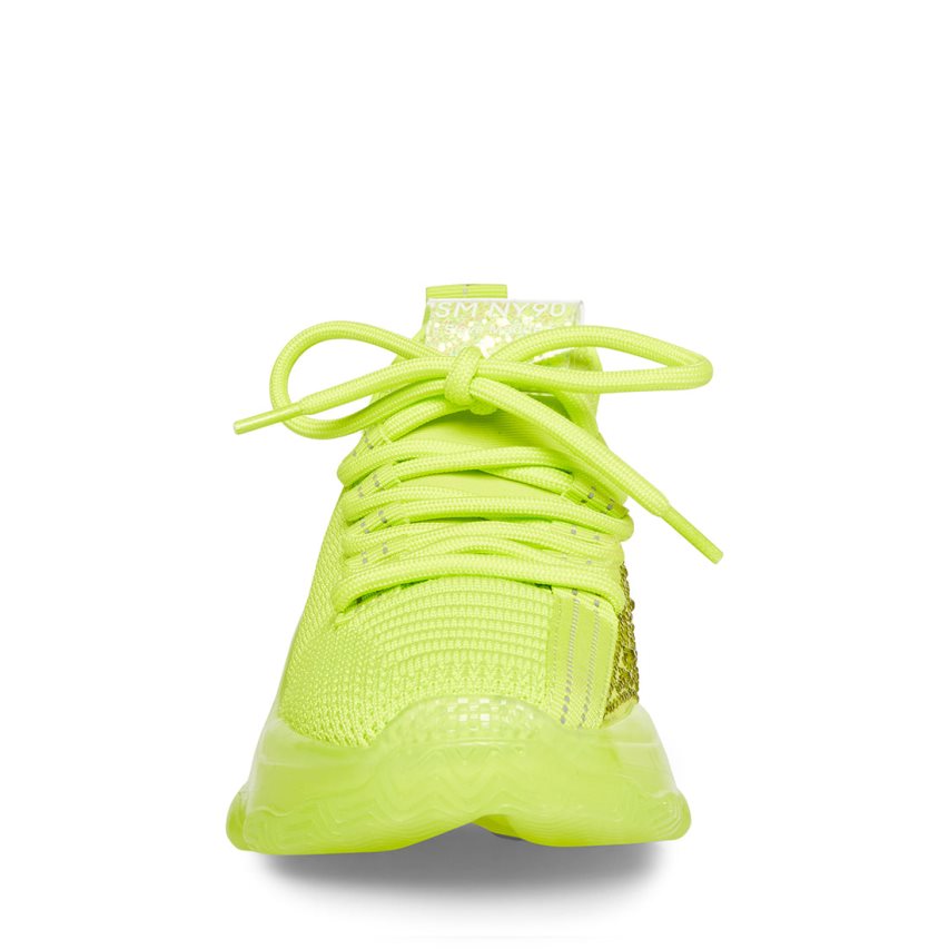 Green Steve Madden Jmaxima Neon Kids' Sneakers | PH 6310QXH